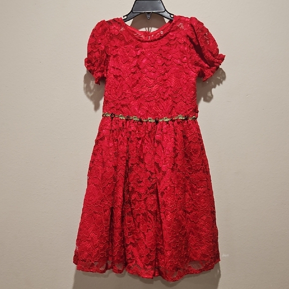 Laura Ashley Other - Laura Ashley Elegant Red Lace Kids Dress size 5